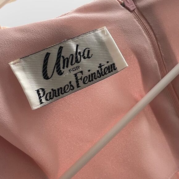 Vintage 1960’s Parnes Feinstein 3/4 sleeves pink midi dress. Retro party prom - Picture 11 of 11